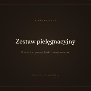 Zestaw pielęgnacyjny Kiersnovsky — ściereczka, pasta polerska i lniany woreczek